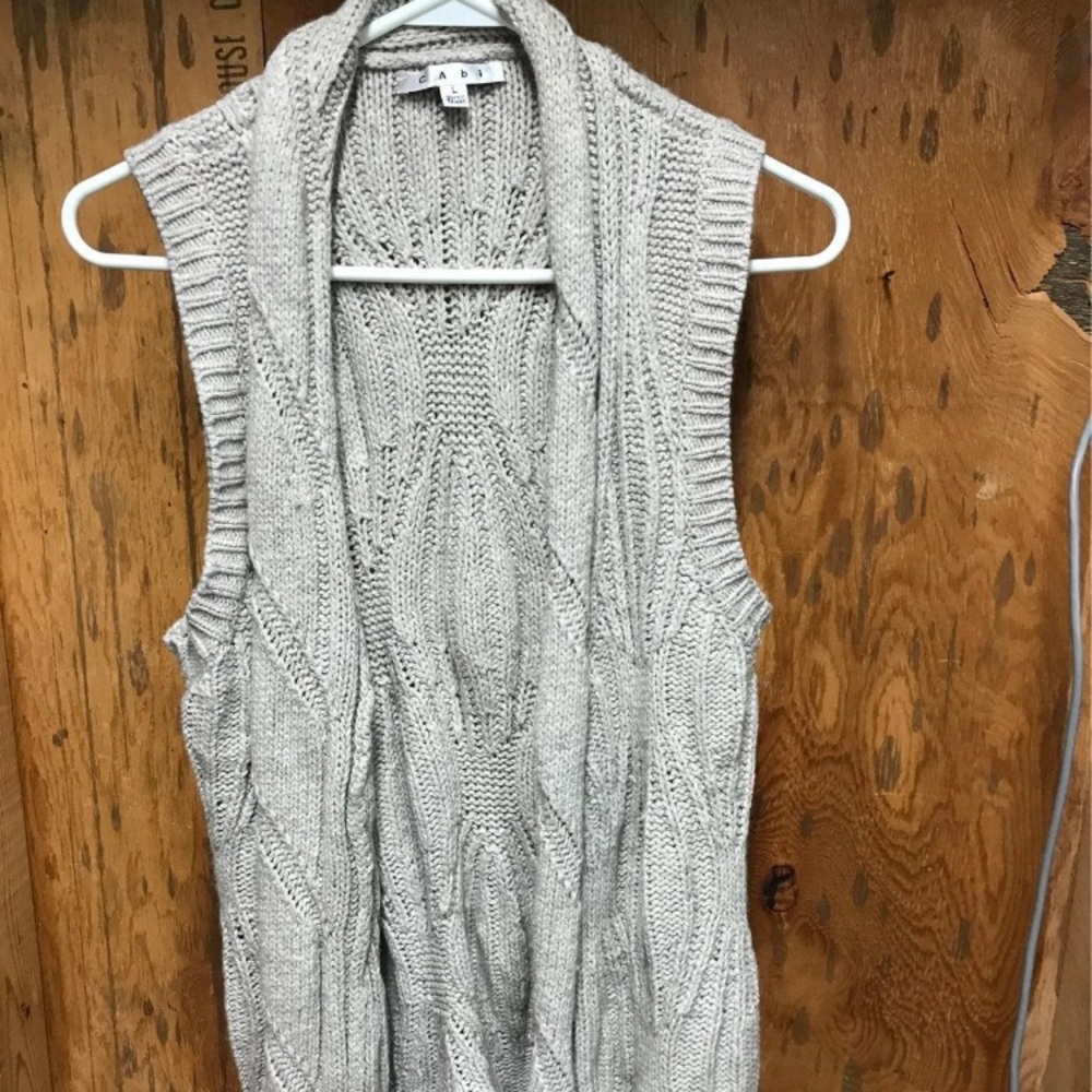 Cabi 499 heavy knit vest sweater Large